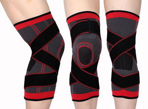 Fábrica Personalizado Ajustável Cotovelo Joelho Almofadas Compressão Manga Par Joelho Suporte com Alça - Product Image 4