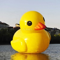 Canard en caoutchouc géant flottant sur l'eau en PVC pour la publicité, ballon gonflable jaune à vendre