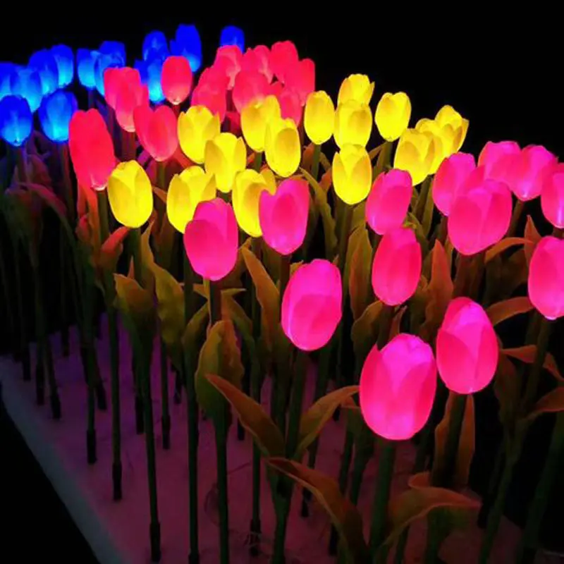 Sıcak satış açık süslemeleri LED lale çiçek lamba noel düğün süslemeleri