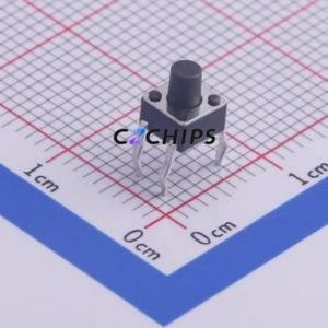 TS-1009-05526 Tactile Switch Through hole-4P,4.5x4.5mm Switch Single Pole Single Throw Round Button Through Hole 4.5mm - Product Image 1