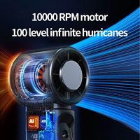 Ventilateur portable à pulvérisation d'eau Hxtc88 avec affichage numérique LED de la vitesse du vent sur 100 niveaux, batterie rechargeable USB 4000 mAh