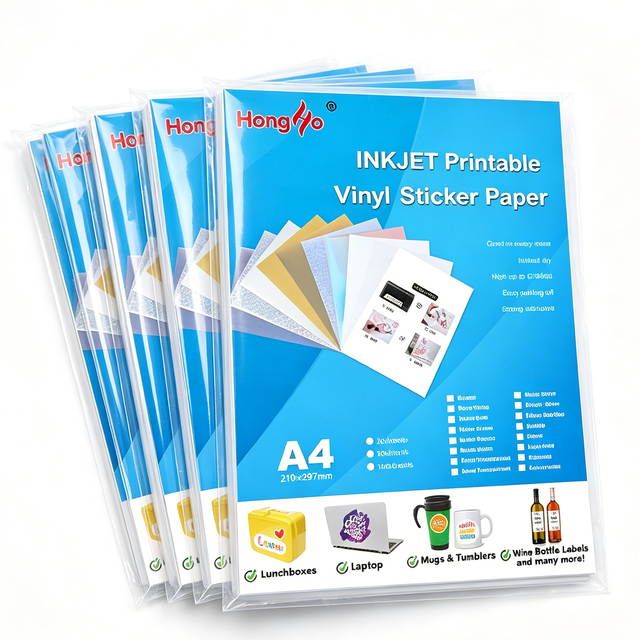 Factory Wholesale  Fully Transparent Inkjet Printable Vinyl Sticker Paper Strong Adhesive for DIY Labels