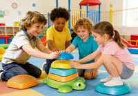 5-teiliges Kinder-Balancier-Steine-Set - Rutschfeste Schildkrötenform Motorik-Förderndes Spielzeug für Innen- und Außenbereich Sensorisches Spielzeug