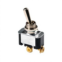 Sakelar Toggle Logam 2 Terminal ON-OFF 2 Pin 250V 15A AC IP15 dengan Sakelar Rocker 12mm