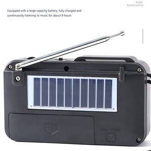 Factory Solar Charging BT Radio ABS LCD Screen TF <b>USB</b> Playback 3W Stereo Portable Radio for Outdoor Home Leisure - Product Image 2