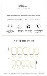 Vente directe d'usine de manucures luxueuses faites à la main, ornées de pierres précieuses, 10 faux ongles pointus à la française. - Product Image 6