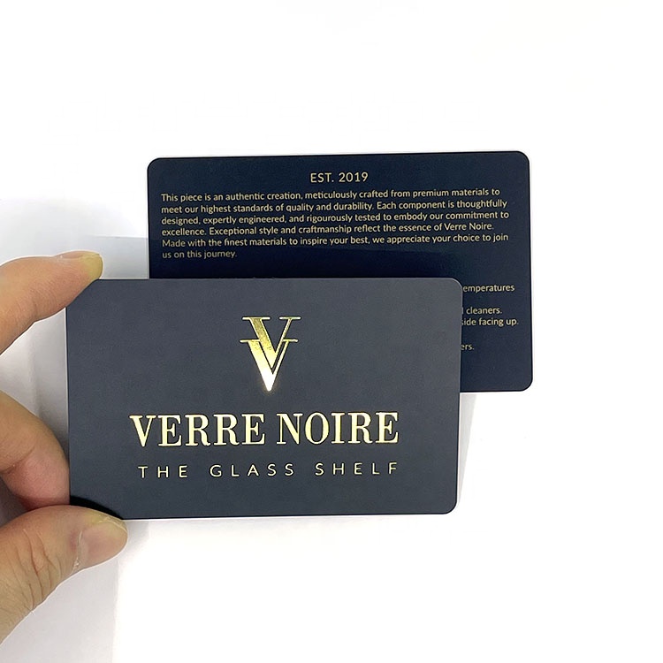 Custom Design Gold/Silver Foil Logo Certificate of Authenticity Card Plastic Warranty Card for Luxury Watch Jewelry