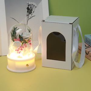 Boîte Cadeau Lumineuse Fleur Éternelle, Emballage pour Bague et Collier, Accessoires d'Emballage, Ornement de Fleurs Fraîches, Vente en Gros - Product Image 4