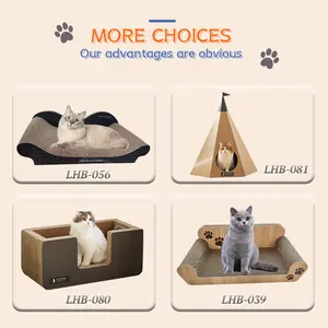 L Shape More Functions Cardboard Corrugated Cat Scratcher For Cats