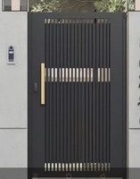 Weifang Yuerui elektrische aluminiumlegering poedercoating roestvrij waterdicht aanpasbare afmetingen schuifbare vouwbare toegangspoort