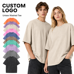 Custom Logo Vintage Acid Washed Color <b>T</b> <b>Shirt</b> 230GSM Oversized Men's <b>T</b> <b>Shirt</b> Puff Printing Graphic <b>T</b> <b>Shirts</b> - Product Image 1