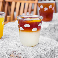 Gobelets en plastique personnalisés pour boissons à emporter, gobelets en plastique PET jetables en forme de U pour boissons froides