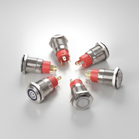 Saklar Tombol Tekan Momentary Stainless Steel Tahan Air 16mm 19mm 30mm untuk Arcade dan Industri Grosir