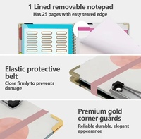 Porte-documents A4 spirale avec clip, organiseur double spirale, bande élastique et boucle de suspension – Idéal pour le bureau et les affaires – En stock – Vente en gros