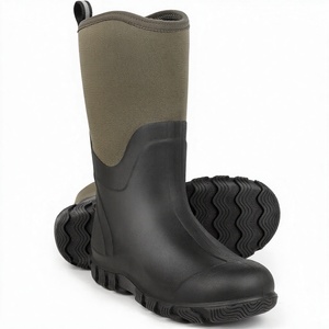 Bottes <span class=keywords><strong>en</strong></span> caoutchouc isolées imperméables avec tige <span class=keywords><strong>en</strong></span> néoprène pour l'agriculture, la <span class=keywords><strong>chasse</strong></span>, le jardinage et les travaux <span class=keywords><strong>de</strong></span> jardin - Taille 10 Olive - Product Image 3