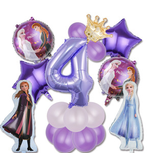 Set di palloncini d'avventura congelati-<span class=keywords><strong>Elsa</strong></span>, <span class=keywords><strong>Anna</strong></span> <span class=keywords><strong>e</strong></span> Olaf-palloncini decorativi in alluminio per il compleanno dei bambini - Product Image 5