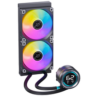 Refroidisseur de processeur ultra-silencieux SNOWMAN 240 mm RGB en matériau PC avec système de refroidissement par eau, écran LCD, ventilateur et dissipateur thermique pour processeur d'ordinateur