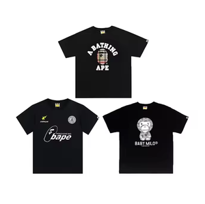 เสื้อยืดผู้ชายลายพิมพ์ตัวอักษร รุ่นพรีเมียม ปี 2026 1:1 พร้อมส่ง ดีไซน์เนอร์แฟชั่น เสื้อบาปส์ ผู้ชาย เสื้อยืดบาปส์พิมพ์ลายสุดเทรนด์ - Product Image 1