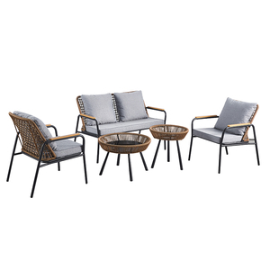 Sofá de Ratán para Exteriores, Muebles de Jardín, Terraza, Patio, Sofá de Ratán Creativo con Mesa de Centro, Conjunto de Sofá y Silla de Ratán para Exteriores - Product Image 1