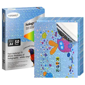 Best Price For Laser And Inkjet Holographic Sticker Paper Clear A4