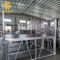 Plateforme de scène démontable en alliage d'aluminium pour spectacle, estrade portable pour batterie