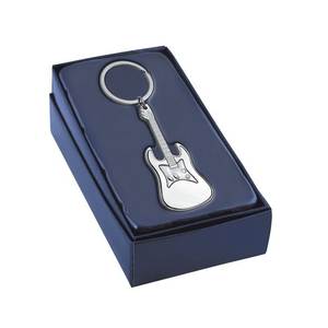 Portachiavi Lucido a Forma di Chitarra Elettrica in Metallo, Accessorio Regalo Promozionale - Product Image 3