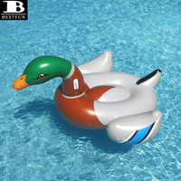 Bouée gonflable géante en forme de canard colvert, en PVC épaissi, pour piscine, lac, plage, enfants et adultes, idéale pour l'été, vente en gros