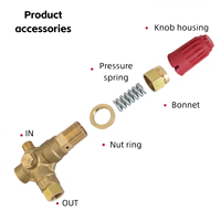 Vanne de déchargement VB350 avec pompe haute pression à bouton, vanne de régulation de pression, compatible avec AR/Comet/inter/5650psi/10.5gpm