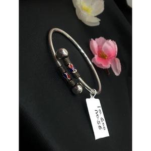 925 Sterling Silver Oxidized <b>Bangle</b> <b>Bracelet</b> for Ladies - Product Image 1