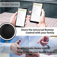 Télécommande universelle IR SMARSECUR TY-S07 avec application WiFi et commande vocale, noire, pour maison intelligente, téléviseur et climatiseur