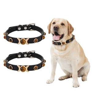 <span class=keywords><strong>Collar</strong></span> para mascotas con antiasfixia, resistente a mordeduras, antirotura, piedra de ojo de Tigre, <span class=keywords><strong>collar</strong></span> para perro, colocación diaria - Product Image 4