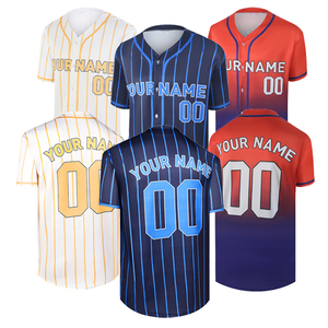 Maillot de baseball américain avec nom de l'équipe imprimé de logo personnalisé Chemises de baseball pour hommes et femmes Uniforme de baseball à sublimation sur mesure - Product Image 2