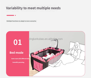 Lit de jeu multifonctionnel et mobile pour bébé, table à langer pliable et portable, berceau pour bébé - Vente en gros - Product Image 6