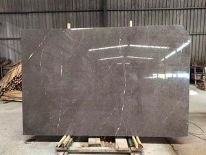 Marmo Grigio Stellato Naturale Eco-Friendly, Durevole e Moderno, con Sfondo Grigio e Punti Argento, per Cucina e Sala da Pranzo all'Aperto - Product Image 1