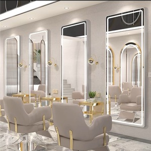 Espejo Grande de Lujo para Salón, Estación de Espejo y Decoración de Pared para Barbería, Peluquería, Maquillaje y Estilismo, Espejo de Pie para Salón con Luces LED - Product Image 5