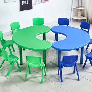 Muebles de jardín de infantes multicolor al por mayor, mesa y silla, mesas y sillas para niños - Product Image 6