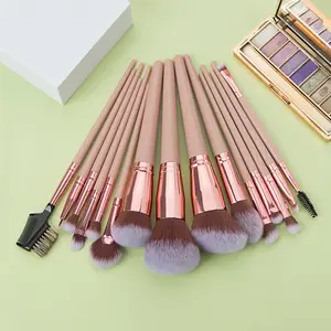 Làm Cho Thương Hiệu Của Riêng Bạn Tăng Vàng Glitter Make Up Brushes 15 Cái Biểu Tượng Tùy Chỉnh Sáng Bóng Pha Lê Kim Cương Makeup Brush Set