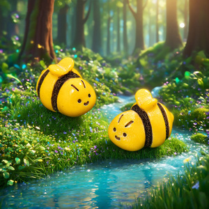 Figuras de Abejas de Resina en Miniatura, Adornos para Jardín de Hadas, Micropaisaje, Manualidades, Decoración del Hogar - Product Image 3