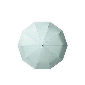 Parapluie d'affaires entièrement automatique à 10 baleines, triple pliage, en tissu pongé, résistant au vent et aux fortes pluies, pour adultes, idéal pour le soleil - Product Image 1