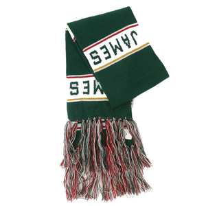 Écharpe de sport unisexe réversible en acrylique tricoté carré, coupe-vent, pour supporters de football et universitaires, thermique pour l'hiver - Product Image 3