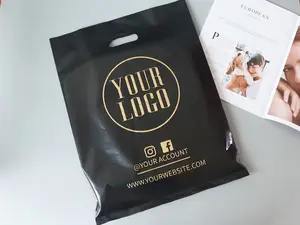 Wholesale Die Cut Eco-Friendly Custom Design Shopping Gravure Printing Plastic Bags With Logo