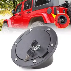 Cubierta de Gas negro de bloqueo para tanque de combustible de camión, cubierta de tanque de combustible para Jeep Wrangler Jk, venta al por mayor de fábrica