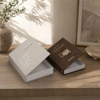 Dekorative Buchset aus 2 Teilen für Wohnraumdekoration Stapelbare Fake-Bücher Aufbewahrungsbox für Couchtisch-Styling & Verstecktes Stauraum-System