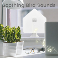 Boîte de son d'oiseau rechargeable intelligente avec activation de mouvement léger Boîte d'appel d'oiseau sans fil Personnaliser l'impression Motif Veilleuse