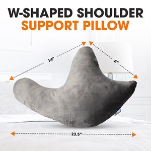 Ergonomic Shoulder Support Pillow Wedge Shape Grey Flannel Microfiber Firm Therapy <b>Cushion</b> <b>For</b> Relief - Product Image 5