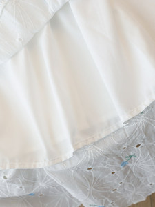 Nuova Gonna Lunga in Tulle Estiva 2026, <span class=keywords><strong>Bianca</strong></span> Ricamata con Ciliegie, Multistrato, Stile Vacanza Romantica - Product Image 4