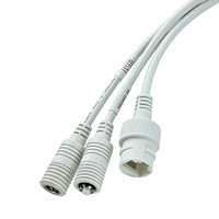 Kabel RJ45 Tahan Air Bersertifikasi ISO9001 2 3 4 5 6 8 12 17pin Konektor Lurus Sudut Kanan Betina Jantan Overmolded