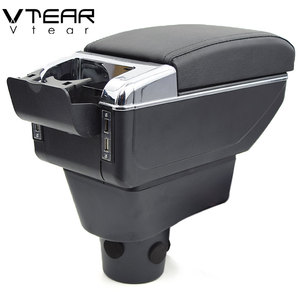 Vtear ที่วางแขนสำหรับ <span class=keywords><strong>Mitsubishi</strong></span>,ที่วางแขนรุ่น <span class=keywords><strong>Attrage</strong></span> Mirage ที่ชาร์จ USB เพิ่มความสูงสองชั้นพร้อมกล่องเก็บเนื้อหาส่วนกลางที่วางแขนอุปกรณ์เสริม - Product Image 5