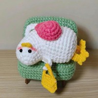 Canard en crochet paresseux, objet de décoration de bureau, adorable jouet en fourrure de canard fait main, porte-clés, décoration de sac, cadeau amusant en forme d'animal