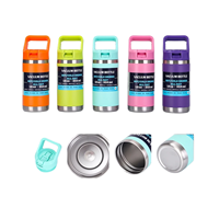 Gobelet isotherme OEM en gros de 350 ml à double paroi avec anneau de levage, étanche, en acier 304 sans BPA pour le sport